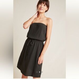 Velvet by Spencer and Graham Milo Guaze Dark Green Midi dress XS